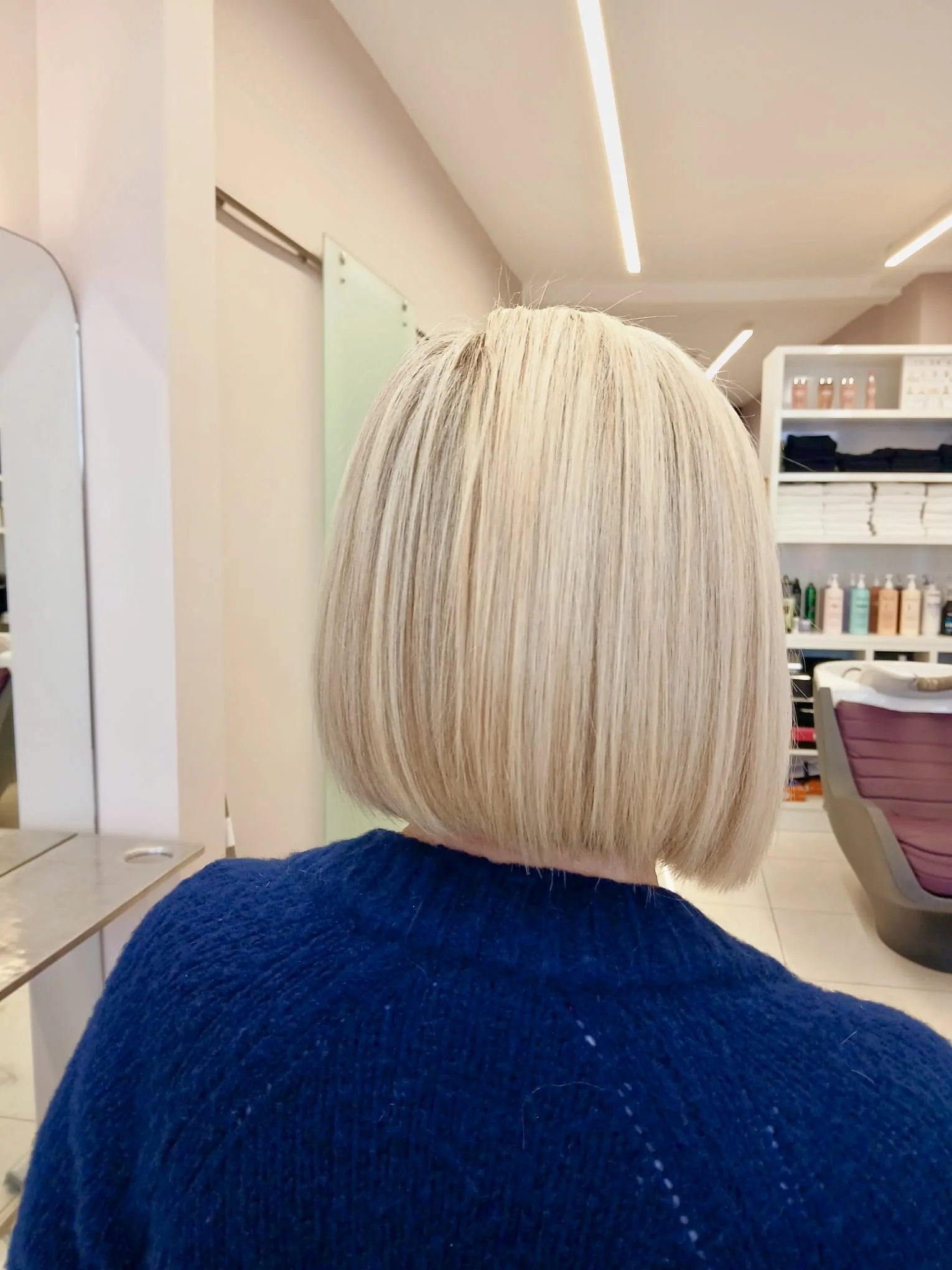 Sleek blonde bob by Bobby — L'Oréal Certified Colour Specialist at The Village Edit, Wimbledon Village